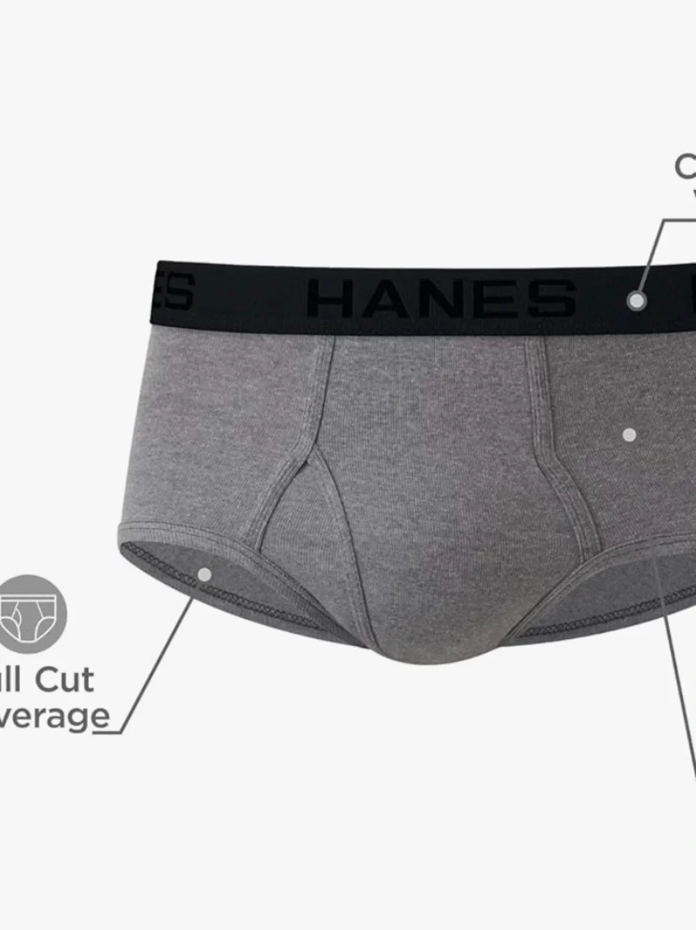 Hanes Men's Briefs Pack in Black & Gray -  T2